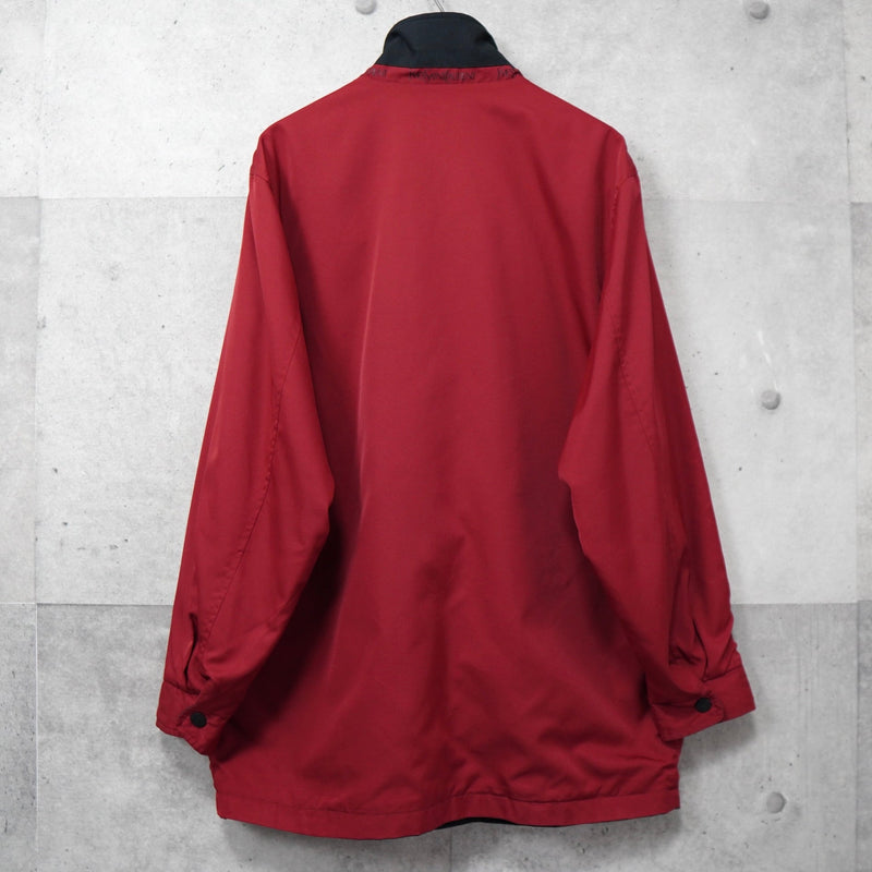 イヴサンローラン 1990's ヴィンテージ リバーシブル YSLロゴ ナイロンジャケット ブルゾン レッド / ブラック - NEWSED