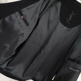 イヴ サンローラン 1990's ヴィンテージ YSLロゴー ウールブルゾン ブラック - NEWSED