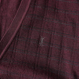 イヴサンローラン 1990's ヴィンテージ YSLロゴ 刺繍 カーディガン ボルドー - NEWSED