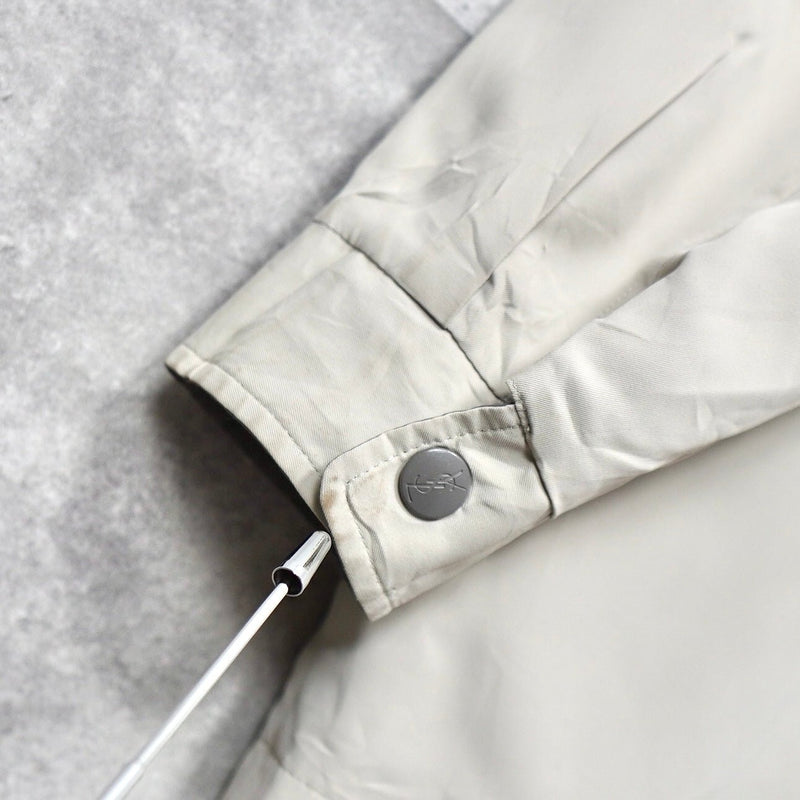 イヴ サンローラン 1990's ヴィンテージ YSLロゴ 刺繍 リバーシブル ナイロンジャケット ブルゾン カーキ / ベージュ - NEWSED