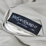 イヴ サンローラン 1990's ヴィンテージ YSLロゴ 刺繍 リバーシブル ナイロンジャケット ブルゾン カーキ / ベージュ - NEWSED