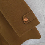 イヴ サンローラン 1990's ヴィンテージ YSLロゴ ウール ステンカラーコート ライナー付き キャメル - NEWSED