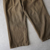 1990's イヴ・サンローラン カサンドラロゴ YSLロゴ ウール スラック トラウザーズ  カーキ ブラウン 2XL相当