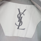 イヴ サンローラン 1990's ヴィンテージ YSLロゴ 刺繍 ナイロンジャケット ブルゾン グレー - NEWSED