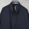 Yves Saint Laurent 1990 年代复古 YSL 徽标刺绣尼龙夹克 黑色