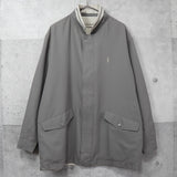 イヴ サンローラン 1990's ヴィンテージ YSLロゴ 刺繍 リバーシブル ナイロンジャケット ブルゾン カーキ / ベージュ - NEWSED