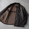 イヴ サンローラン 1990's YSLロゴ ジップアップ レザージャケット キルティング裏地 ダークブラウン