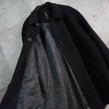 イヴ サンローラン 1990's ヴィンテージ YSLロゴ ウールコート ミドルコート ブラック - NEWSED
