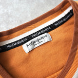 イヴ サンローラン 1990's ヴィンテージ YSLロゴ エンブレム スウェット オレンジ - NEWSED