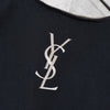 Yves Saint Laurent 1990's Vintage YSL logo embroidered blouson mid-length coat in beige
