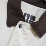 イヴ サンローラン 1990's ヴィンテージ YSLロゴ ミドルコート カバーオール ブルゾン アイボリー/ブラウン - NEWSED