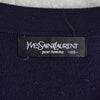 イヴ サンローラン 1990's ヴィンテージ YSLロゴ アーガイル柄 カーディガン ネイビー