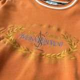 イヴ サンローラン 1990's ヴィンテージ YSLロゴ エンブレム スウェット オレンジ - NEWSED