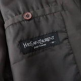 イヴ サンローラン 1990's ヴィンテージ YSLロゴ 中綿ジャケット チャコール グレージュ - NEWSED