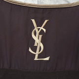 イヴ サンローラン 1990's ヴィンテージ カサンドラロゴ YSLロゴ ライナー ブルゾン ブラウン - NEWSED