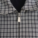 イヴ サンローラン 1990's ヴィンテージ リバーシブル YSLロゴ スエード調 ブルゾン ブラック / アイボリー チェック柄 - NEWSED