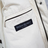 イヴ サンローラン 1990's ヴィンテージ YSLロゴ ミドルコート カバーオール ブルゾン アイボリー/ブラウン - NEWSED