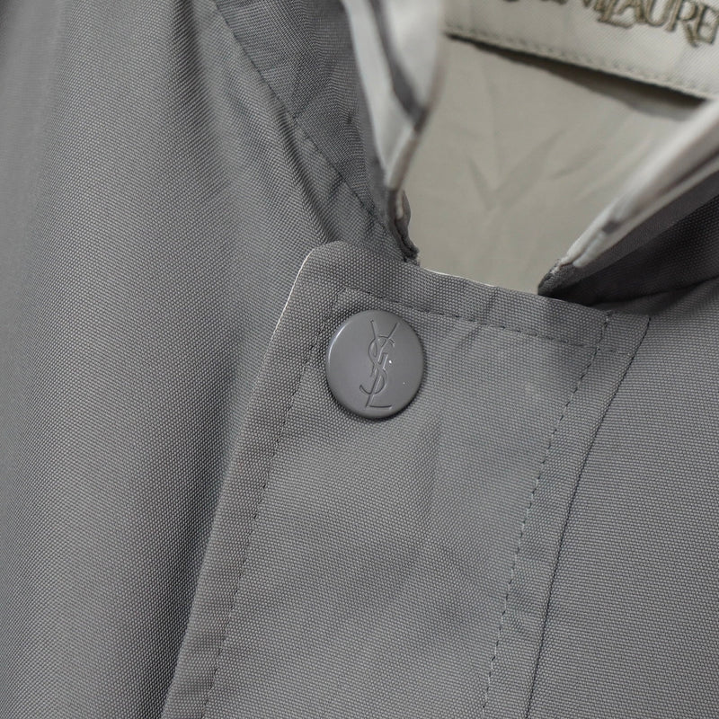 イヴ サンローラン 1990's ヴィンテージ YSLロゴ 刺繍 リバーシブル ナイロンジャケット ブルゾン カーキ / ベージュ - NEWSED