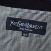 Yves Saint Laurent 1990 年代复古 Cassandra 徽标 YSL 徽标刺绣格纹夹克黑色