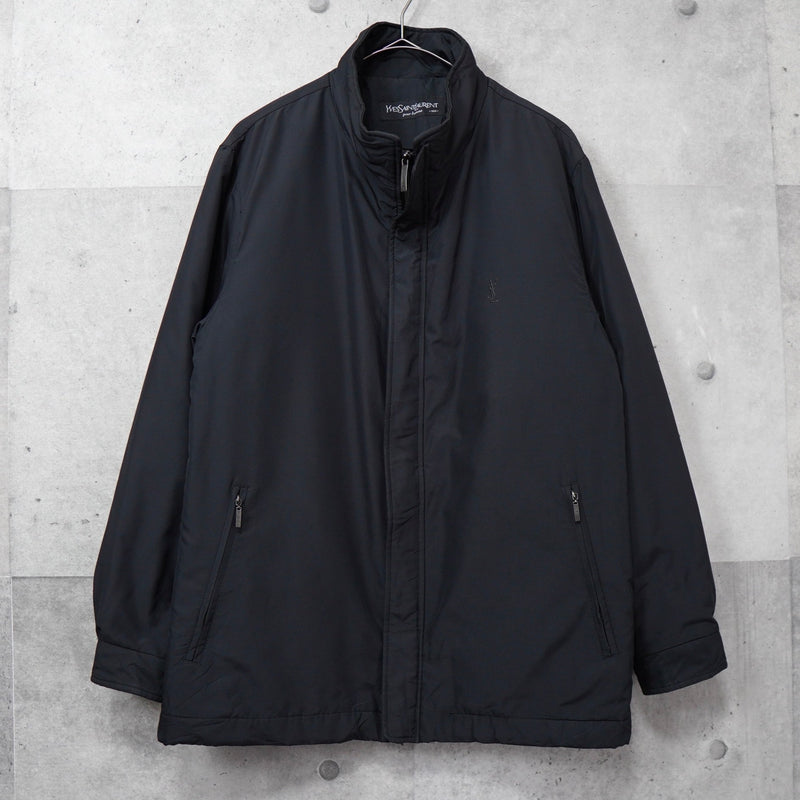 イヴサンローラン ブルゾン ブラック メンズL イヴ サンローラン 1990's ヴィンテージ カサンドラロゴ YSLロゴ