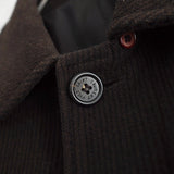 イヴ サンローラン 1990's ヴィンテージ YSLロゴ コーデュロイ調 ウールコート コクーンコート オーバーコート ブラウン - NEWSED