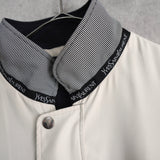 イヴ サンローラン 1990's ヴィンテージ YSLロゴ リバーシブル ブルゾン ミドルコート ホワイト / ネイビー - NEWSED