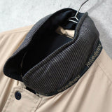 イヴ サンローラン 1990's ヴィンテージ YSLロゴ 刺繍 リバーシブル ミドル丈 ブルゾン ナイロンジャケット ネイビー / ベージュ - NEWSED