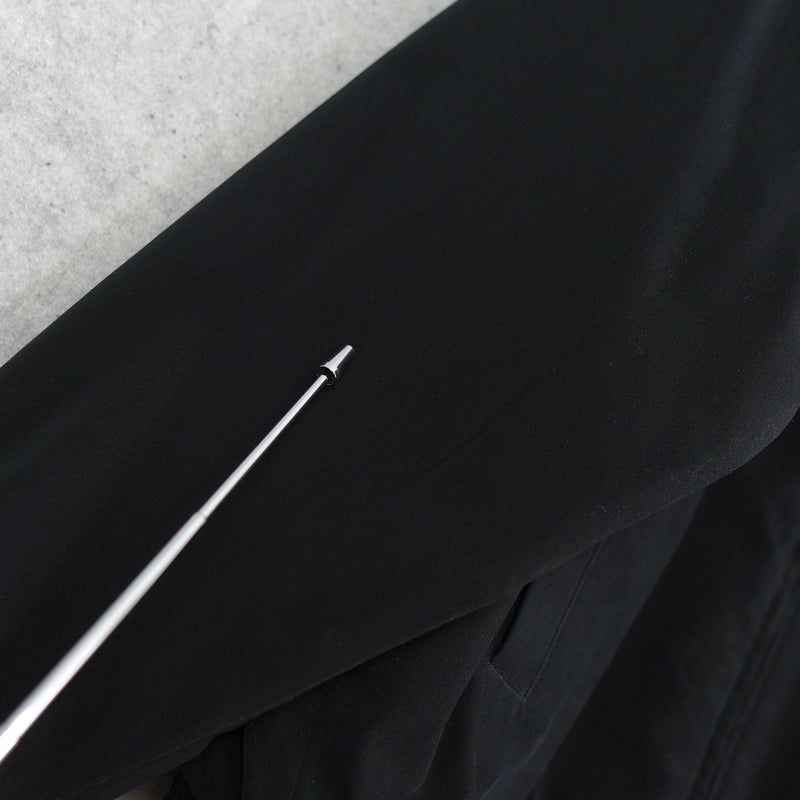 イヴ サンローラン 1990's ヴィンテージ リバーシブル YSLロゴ スエード調 ブルゾン ブラック チェック柄 - NEWSED