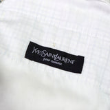 イヴ サンローラン 1990's ヴィンテージ スラックス YSLロゴ 刺繍 チェック柄 ベージュ - NEWSED