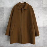 イヴ サンローラン 1990's ヴィンテージ YSLロゴ ウール ステンカラーコート ライナー付き キャメル - NEWSED