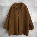 イヴ サンローラン 1990's ヴィンテージ YSLロゴ ウール ステンカラーコート ライナー付き キャメル - NEWSED