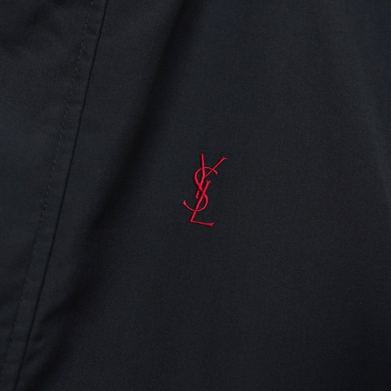 イヴサンローラン 1990's ヴィンテージ リバーシブル YSLロゴ ナイロンジャケット ブルゾン レッド / ブラック - NEWSED