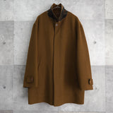 イヴ サンローラン 1990's ヴィンテージ YSLロゴ ウール ステンカラーコート ライナー付き キャメル - NEWSED