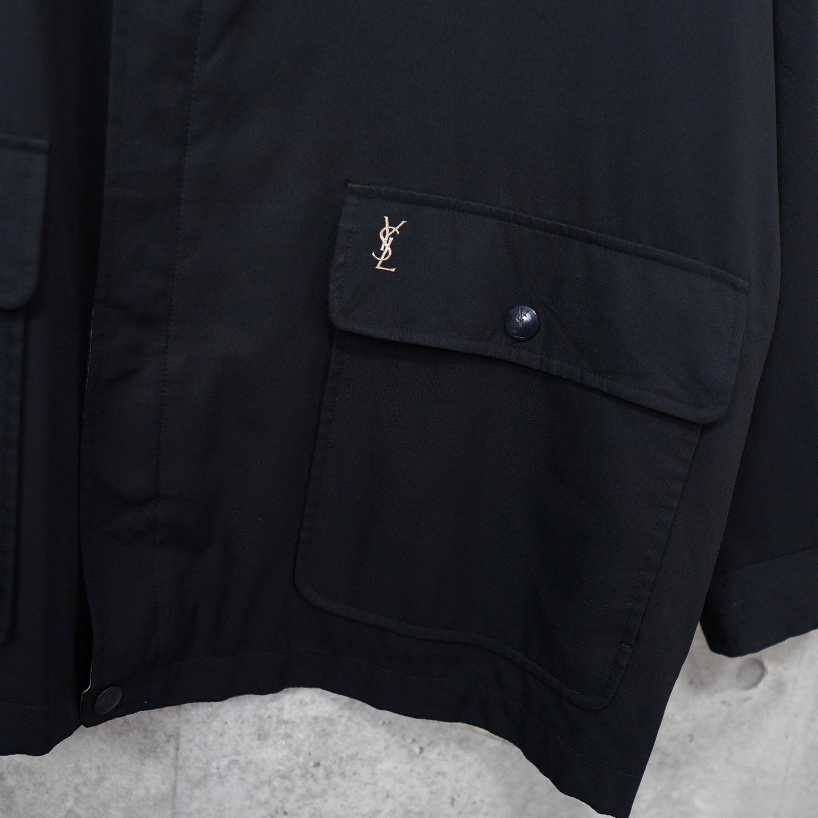 イヴ サンローラン 1990's ヴィンテージ YSLロゴ 刺繍 リバーシブル