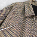 イヴ サンローラン 1990's ヴィンテージ リバーシブル YSLロゴ スエード調 ブルゾン ブラック チェック柄 - NEWSED