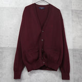 イヴ サンローラン 1990’s ヴィンテージ カサンドラロゴ YSLロゴ カーディガン ボルドー - NEWSED