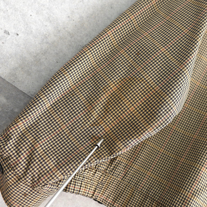 イヴ サンローラン 1990's ヴィンテージ リバーシブル YSLロゴ スエード調 ブルゾン ブラック チェック柄 - NEWSED