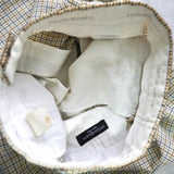 イヴ サンローラン 1990's ヴィンテージ スラックス YSLロゴ 刺繍 チェック柄 ベージュ - NEWSED