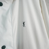 イヴ サンローラン 1990's ヴィンテージ YSLロゴ ブルゾン カバーオール コート ホワイト/ダークネイビー - NEWSED