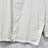 イヴ サンローラン 1990's ヴィンテージ YSLロゴ 刺繍 リバーシブル ナイロンジャケット ブルゾン カーキ / ベージュ - NEWSED