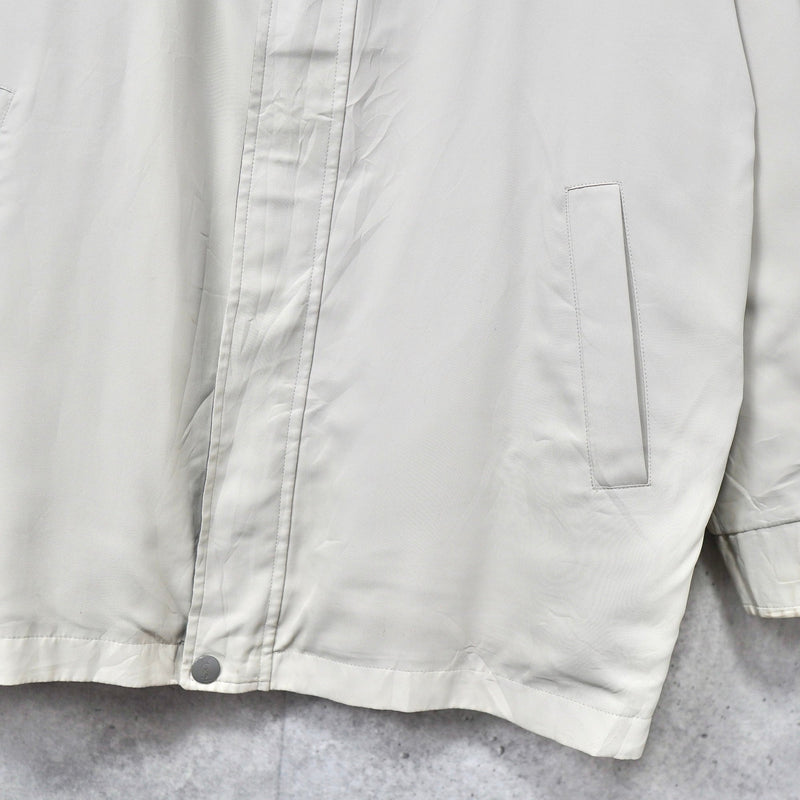 イヴ サンローラン 1990's ヴィンテージ YSLロゴ 刺繍 リバーシブル ナイロンジャケット ブルゾン カーキ / ベージュ - NEWSED