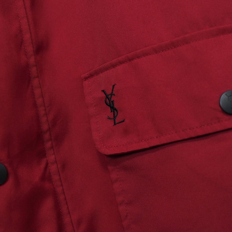 イヴサンローラン 1990's ヴィンテージ リバーシブル YSLロゴ ナイロンジャケット ブルゾン レッド / ブラック - NEWSED