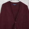 イヴ サンローラン 1990’s ヴィンテージ カサンドラロゴ YSLロゴ カーディガン ボルドー