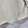 Yves Saint Laurent 1990's Vintage YSL logo embroidered blouson mid-length coat in beige