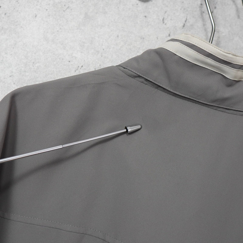 イヴ サンローラン 1990's ヴィンテージ YSLロゴ 刺繍 リバーシブル ナイロンジャケット ブルゾン カーキ / ベージュ - NEWSED