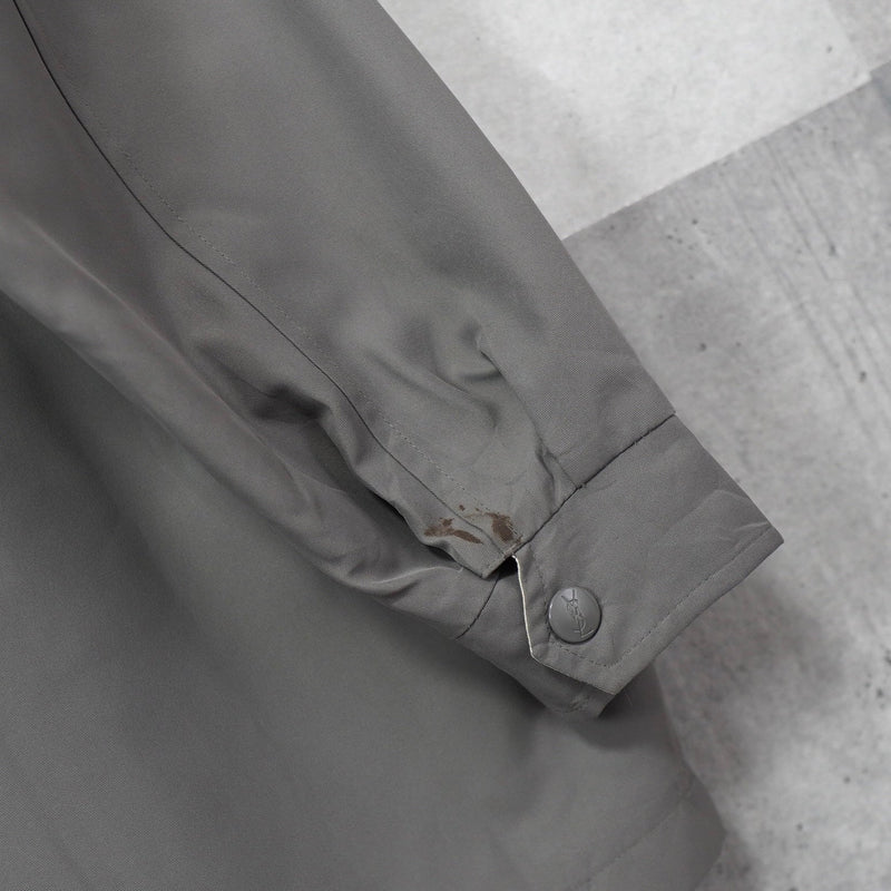 イヴ サンローラン 1990's ヴィンテージ YSLロゴ 刺繍 リバーシブル ナイロンジャケット ブルゾン カーキ / ベージュ - NEWSED