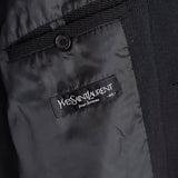 イヴ サンローラン 1990's ヴィンテージ YSLロゴ ミドルコート ウールコート ブラック - NEWSED