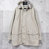 Yves Saint Laurent 1990's Vintage YSL logo embroidered blouson mid-length coat in beige