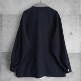 イヴ サンローラン 1990's ヴィンテージ YSLロゴ リバーシブル ブルゾン ミドルコート ホワイト / ネイビー - NEWSED