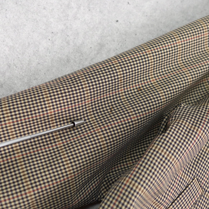 イヴ サンローラン 1990's ヴィンテージ リバーシブル YSLロゴ スエード調 ブルゾン ブラック チェック柄 - NEWSED